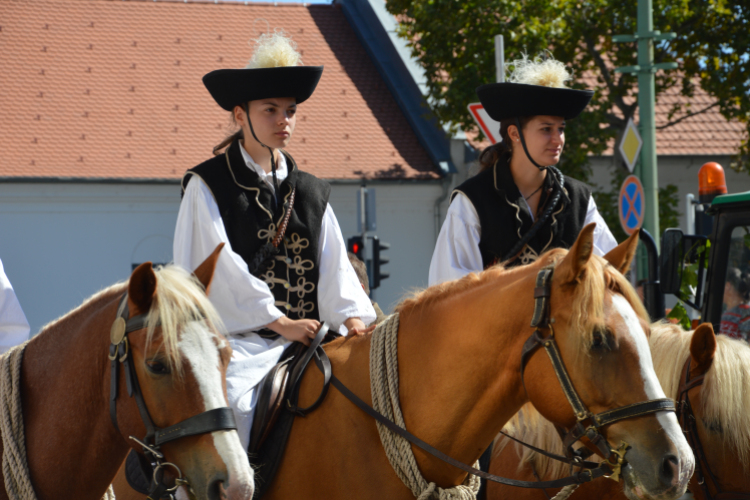 Szüreti felvonulás a Kossuth utcán