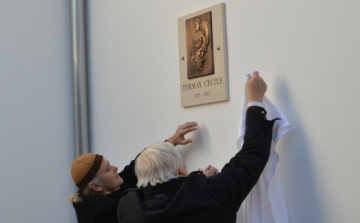 Tormay Cecile emlékét őrzi a Hattyúház udvarán felavatott dombormű