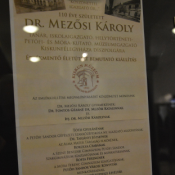 Dr. Mezősi Károly értékmentő életútja