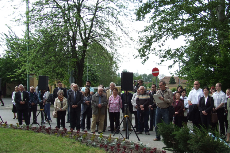 Návay Lajos emlékművének leleplezése